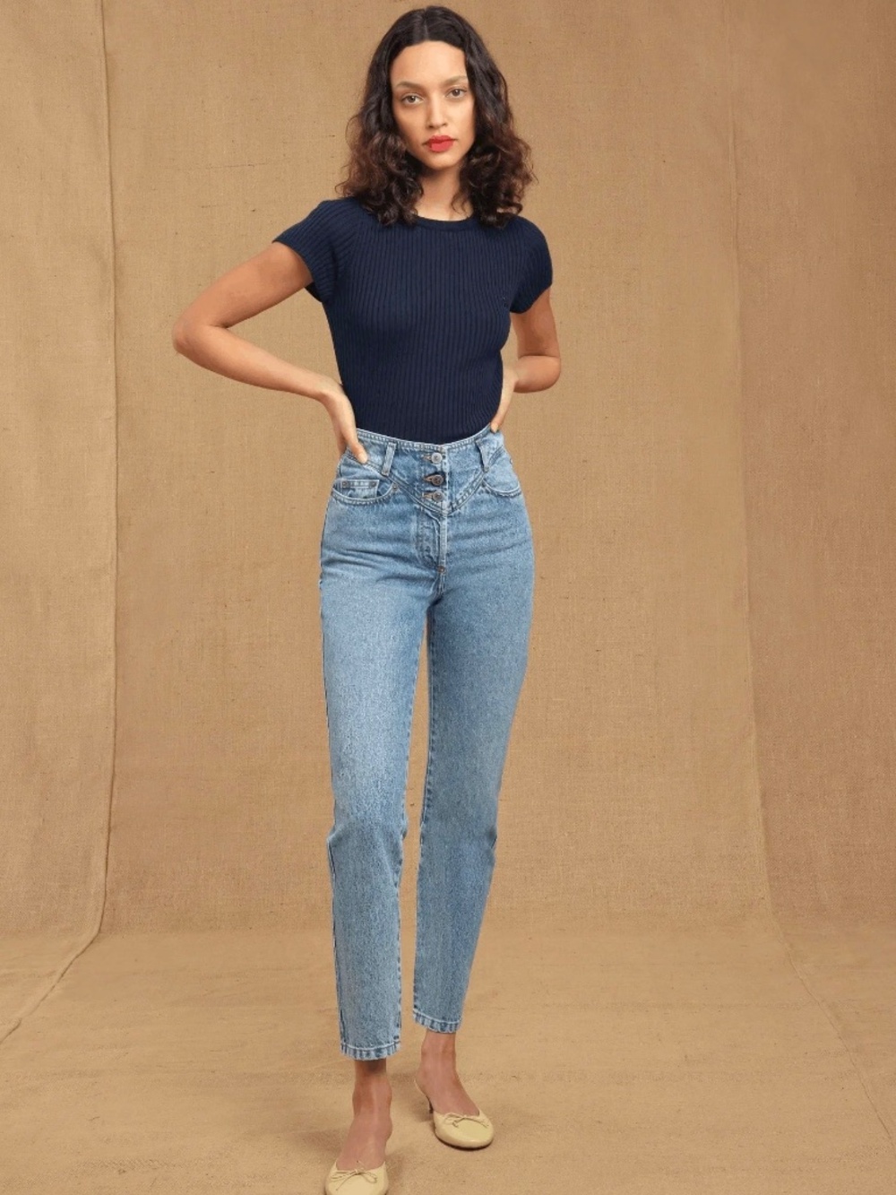 ROUJE Paris Gambetta '80's Retro High Rise Slim Jeans - 27